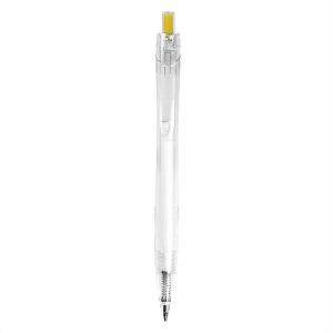 Stylo bille RPET | Natalie jaune personnalisable avec logo