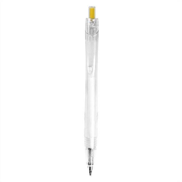 Stylo bille RPET | Natalie jaune personnalisable avec logo
