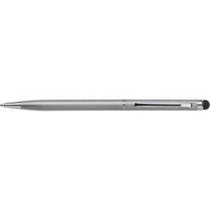 Stylo bille, stylet tactile argent personnalisable avec logo