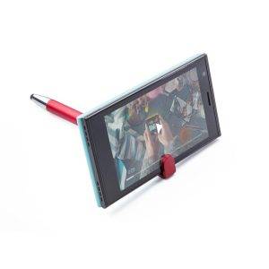 Stylo bille, stylet tactile avec support de téléphone personnalisable – réf. V1753-05