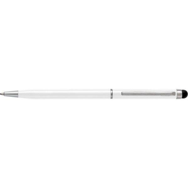 Stylo bille, stylet tactile blanc personnalisable avec logo – réf. V3183-02