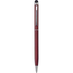 Stylo bille, stylet tactile bordeaux personnalisable avec logo