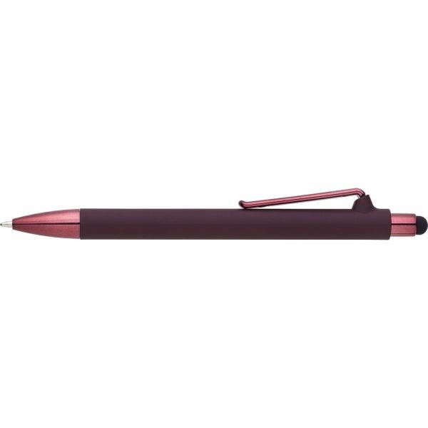 Stylo bille, stylet tactile brun personnalisable avec logo