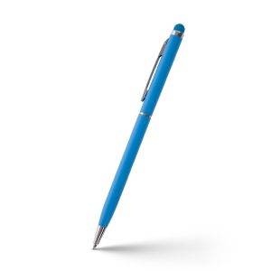 Stylo bille, stylet tactile | Dennis bleu clair personnalisable