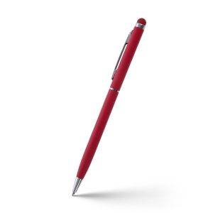 Stylo bille, stylet tactile | Dennis rouge personnalisable avec logo