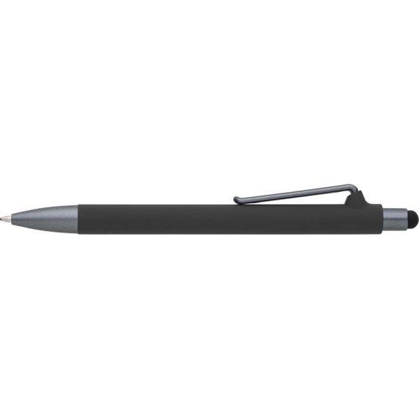 Stylo bille, stylet tactile gris personnalisable avec logo – réf. V1566-19