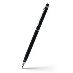 Stylo bille, stylet tactile | Irin noir personnalisable avec logo