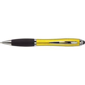 Stylo bille, stylet tactile jaune personnalisable avec logo – réf. V1315-08