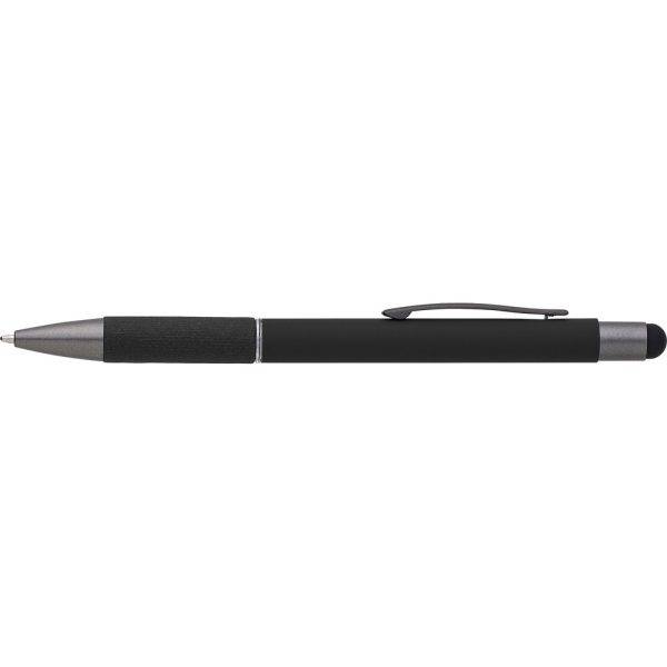 Stylo bille, stylet tactile noir personnalisable avec logo – réf. V1568-03
