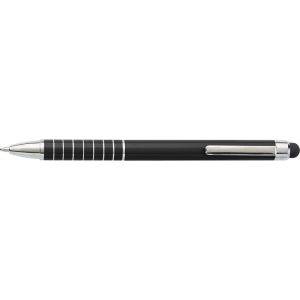 Stylo bille, stylet tactile noir personnalisable avec logo – réf. V1657-03