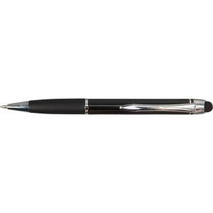 Stylo bille, stylet tactile noir personnalisable avec logo – réf. V1767-03