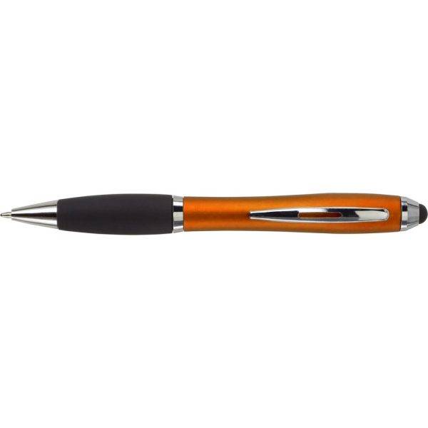Stylo bille, stylet tactile orange personnalisable avec logo – réf. V1315-07