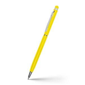 Stylo bille, stylet tactile | Raymond jaune personnalisable avec logo
