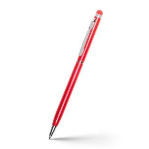 Stylo bille, stylet tactile | Raymond rouge personnalisable avec logo