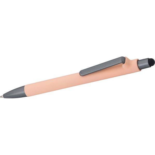 Stylo bille, stylet tactile rose personnalisable avec logo – réf. V1566-21