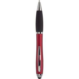 Stylo bille, stylet tactile rouge personnalisable avec logo – réf. V1315-05