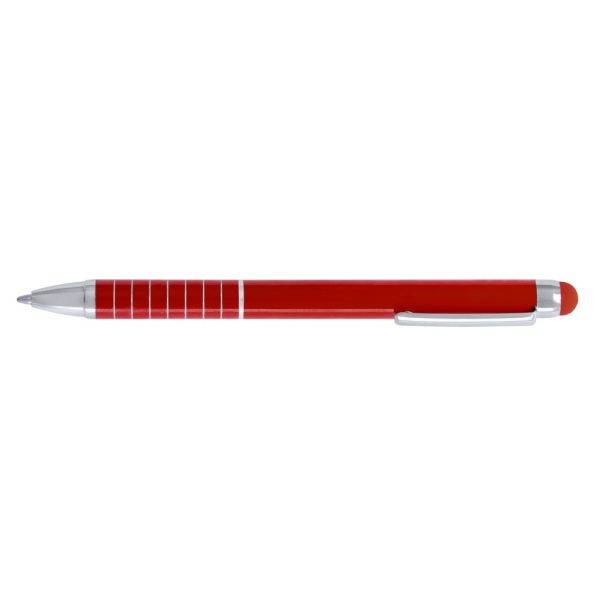 Stylo bille, stylet tactile rouge personnalisable avec logo – réf. V1657-05