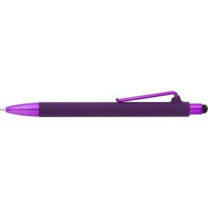Stylo bille, stylet tactile violet personnalisable avec logo – réf. V1565-13