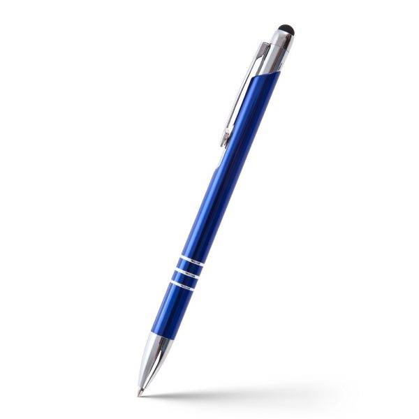 Stylo bille, stylet tactile Zachary bleu marine personnalisable