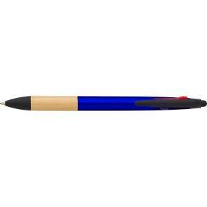 Stylo bille, stylo tactile bleu personnalisable avec logo