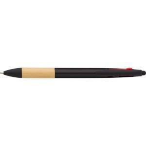 Stylo bille, stylo tactile noir personnalisable avec logo