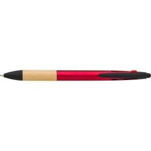 Stylo bille, stylo tactile rouge personnalisable avec logo – réf. V1189-05