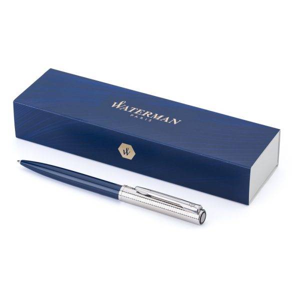 Stylo bille Waterman Allure Deluxe bleu personnalisable avec logo