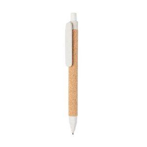 Stylo écoresponsable, blanc personnalisable avec logo