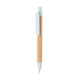 Stylo écoresponsable, bleu personnalisable avec logo