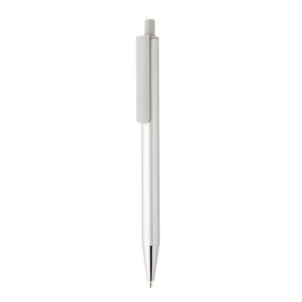 Stylo en aluminium recyclé certifié RCS Amisk argent personnalisable