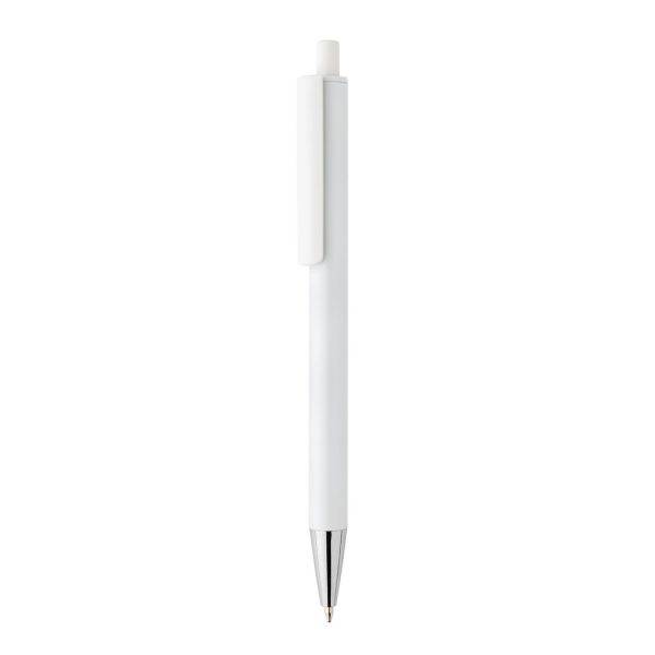 Stylo en aluminium recyclé certifié RCS Amisk blanc personnalisable