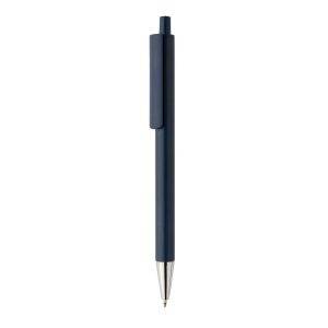 Stylo en aluminium recyclé certifié RCS Amisk bleu personnalisable