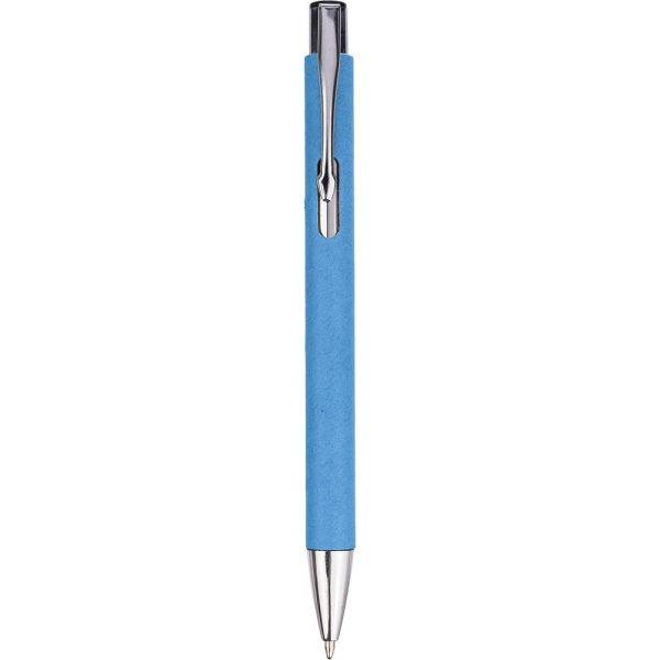 Stylo en papier recyclé bleu marine personnalisable avec logo