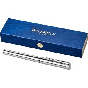 Stylo roller Waterman 'Graduate' argent personnalisable avec logo