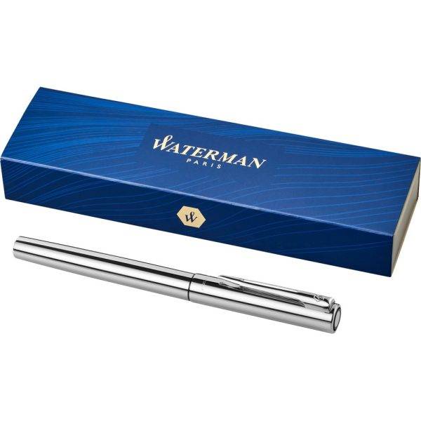 Stylo roller Waterman 'Graduate' argent personnalisable avec logo