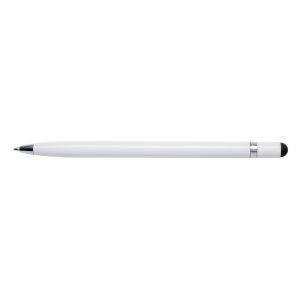 Stylo stylet en métal épuré blanc personnalisable avec logo
