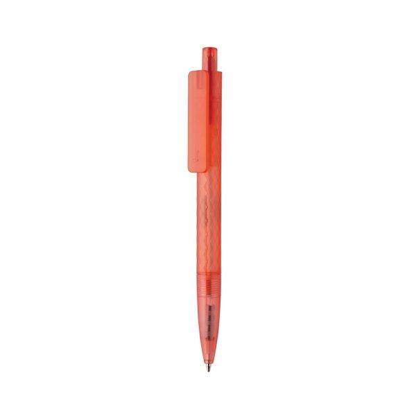Stylo X3 en plastique givré GRS rouge personnalisable avec logo
