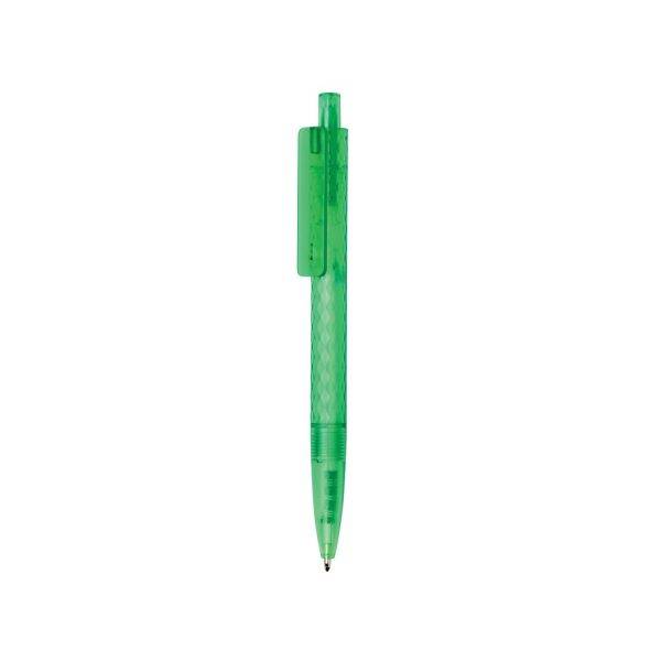 Stylo X3 en plastique givré GRS vert personnalisable avec logo