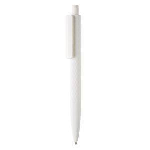 Stylo X3 finition gomme en ABS recyclé RCS blanc personnalisable
