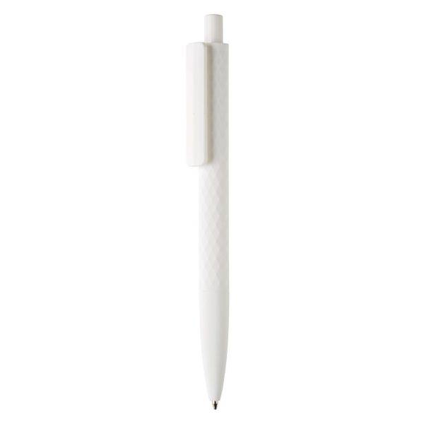 Stylo X3 finition gomme en ABS recyclé RCS blanc personnalisable