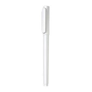Stylo X6 à capuchon avec encre ultra glissante blanc personnalisable