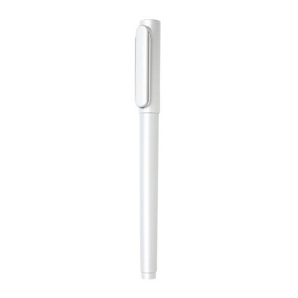 Stylo X6 à capuchon avec encre ultra glissante blanc personnalisable