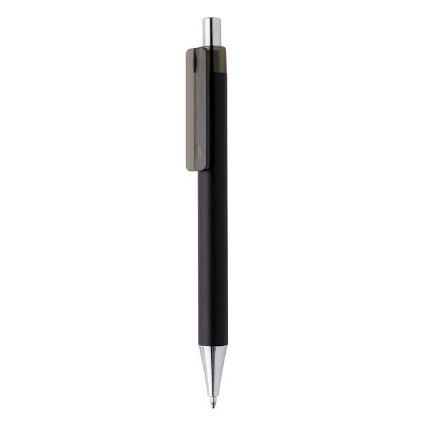 Stylo X8 finition gomme en ABS recyclé RCS noir personnalisable