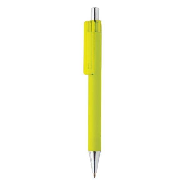 Stylo X8 finition gomme en ABS recyclé RCS vert personnalisable