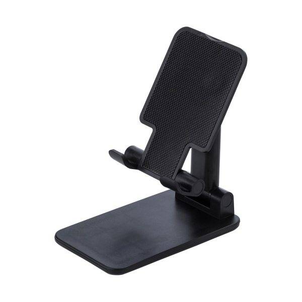 Support de téléphone noir personnalisable avec logo