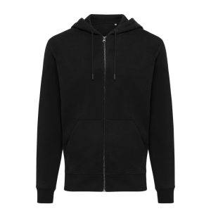 Sweat à capuche avec zip en coton recyclé IQONIQ personnalisable – réf. T9600.001.XXS