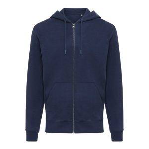 Sweat à capuche avec zip en coton recyclé IQONIQ personnalisable – réf. T9600.002.XXS