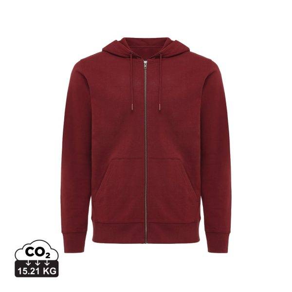 Sweat à capuche avec zip en coton recyclé IQONIQ personnalisable – réf. T9600.007.XXS