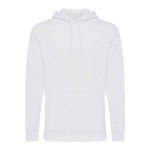 Sweat à capuche en coton recyclé IQONIQ Jasper blanc personnalisable – réf. T9400.004.XL