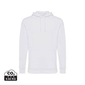 Sweat à capuche en coton recyclé IQONIQ Jasper blanc personnalisable – réf. T9400.004.XXS